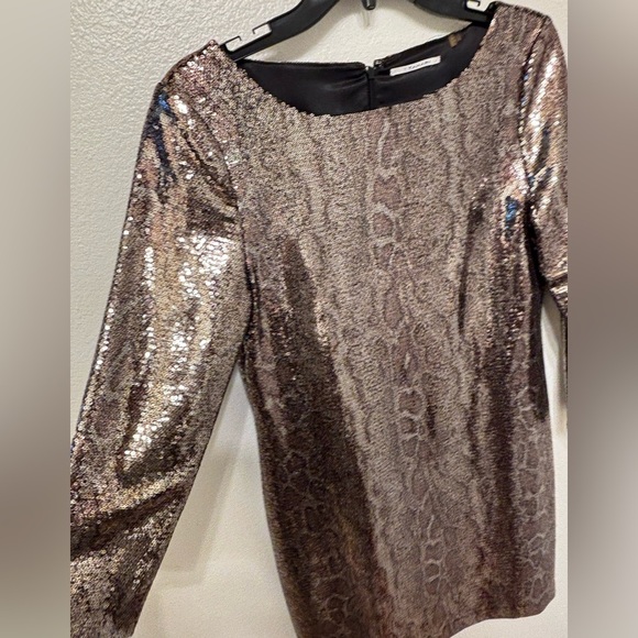 Tahari Black and Gold Sequin dress - Picture 5 of 6